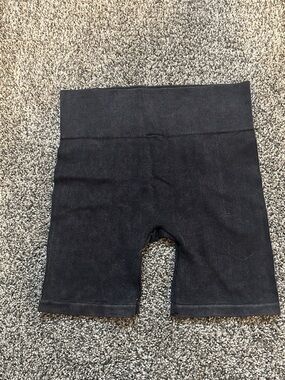 Black Kids Ribbed Bike Shorts